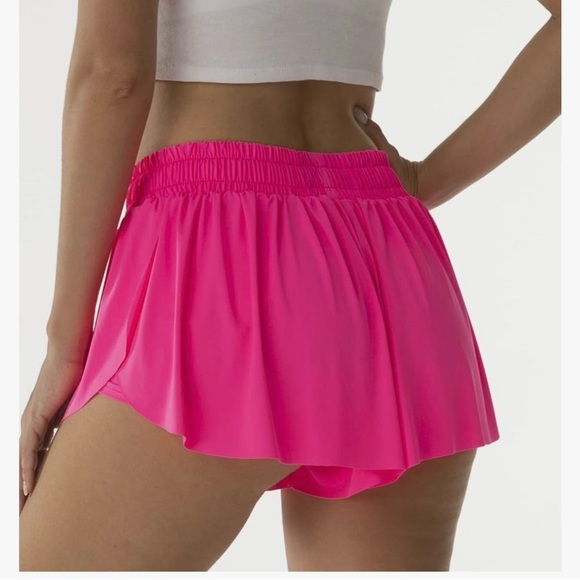 Nexsonic Hot Pink Running Butterfly 2-in-1 Double Layer Quick-Drying Shorts - M - Picture 3 of 10